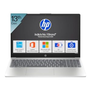 HP 15, 13th Gen Intel Core i3-1315U (8GB DDR4, 512GB SSD), Anti-Glare, Micro-Edge, 15.6''/39.6cm, FHD, Win 11, M365 Basic(1yr)* Office2024, Silver, 1.59kg, fd0465TU, UHD Graphics, FHD Camera Laptop Online at Low Prices in India | HP Reviews & Ratings