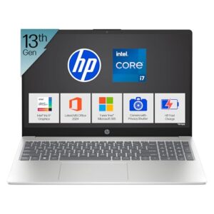 HP 15, 13th Gen Intel Core i7-1355U (16GB DDR4, 512GB SSD) FHD, Anti-Glare, 15.6’’/39.6cm, Win11, M365(1yr)* Office 24, Silver, 1.59kg, Iris Xe, FHD Camera w/Shutter, Backlit Laptop fd0468tu/fd0515tu