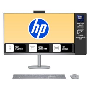 HP OmniStudio X All in One, Intel Core Ultra 7 155H, 6GB RTX 4050, (16GB DDR5,1TB SSD) 4K UHD (3840 x 2160), IPS,550 nits,31.5inch(80.1cm), Win 11, Office24, Meteor Silver, 9.56kg, 32-c0076in