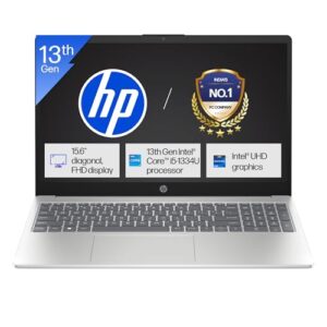 HP 15, 13th Gen Intel Core i5-1334U Laptop (8GB DDR4,1TB SSD) Anti-Glare, Micro-Edge,15.6''/39.6cm, FHD, Win11, M365 Basic(1yr),Office Home24, Silver,1.59kg, FHD Camera w/Shutter, fd0549TU