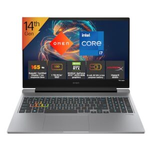 HP Omen, 14th Gen Intel Core i7-14700HX, 8GB RTX 4070 (16GB DDR5, 1TB SSD) 165Hz, 300nits, IPS, FHD, 16.1"/40.9cm, Win11, M365* Office 24, Meteor Silver, 2.31Kg, RGB Backlit, ae0003TX, Gaming Laptop