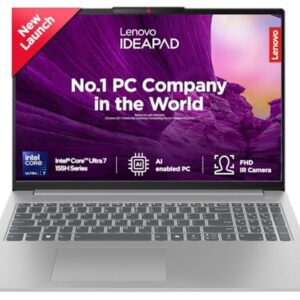 Lenovo IdeaPad Slim 5 Intel Core Ultra 7 155H (16GB RAM/1TB SSD/16 (40.6cm)/WUXGA IPS/Windows 11/Office Home 2024/Backlit Keyboard/1Yr ADP Free/Grey/1.82Kg), 83DC0094IN