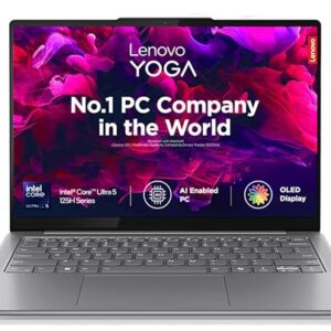 Lenovo Yoga Slim 7 Intel Core Ultra 5 125H Built-in AI 14"(35.5cm) WUXGA-OLED 400Nits Laptop (16GB RAM/512GB SSD/60Hz/100% DCI-P3/Win11/MSO 21/Alexa/Grey/1.39Kg), 83CV006BIN